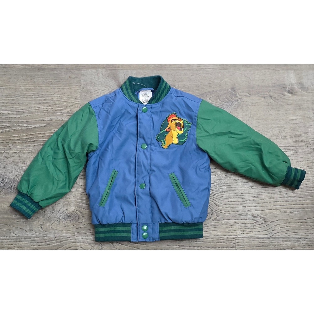 Disney The Lion‎ Guard Kion Kopa Blue Green Bomber Jacket Kids Toddler Size 2T